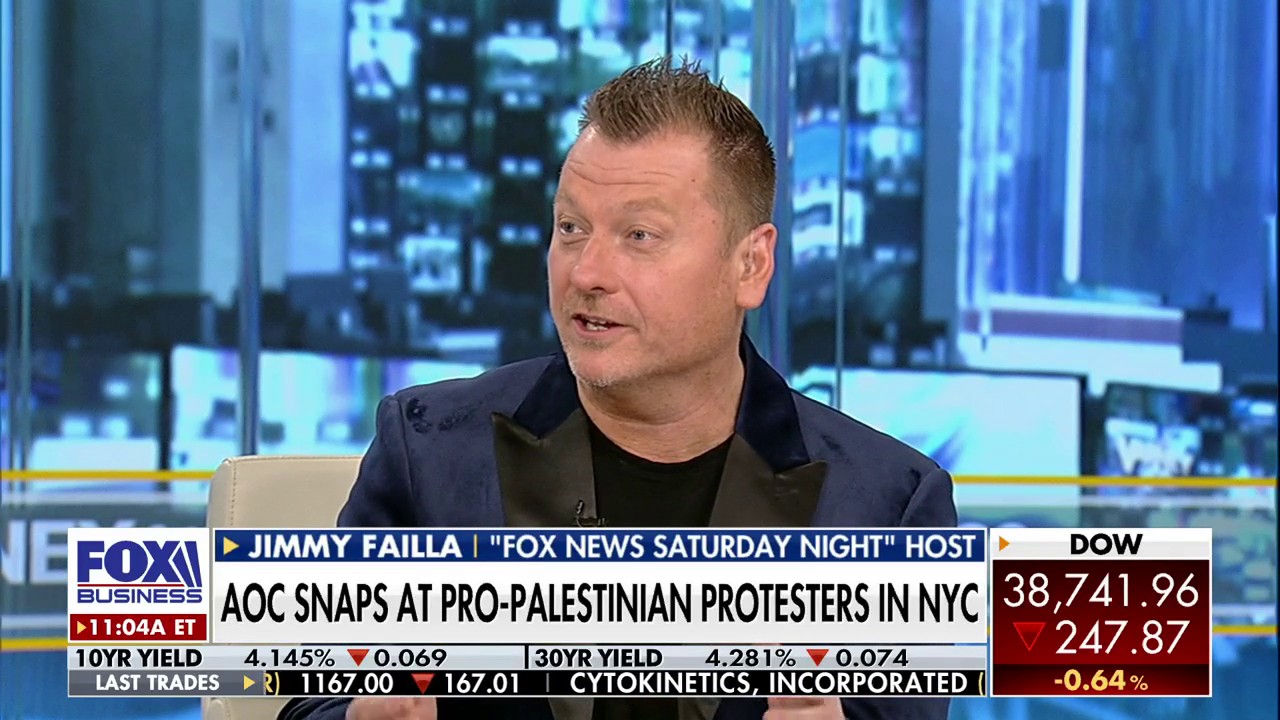 Jimmy Reacts To Pro-Palestinian Protesters Confronting AOC On ‘Varney ...